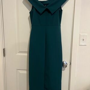 Elegant Teal Sleeveless Dress